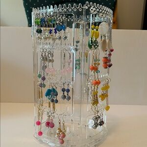Colorful Beaded Dangle Earrings Set of 40